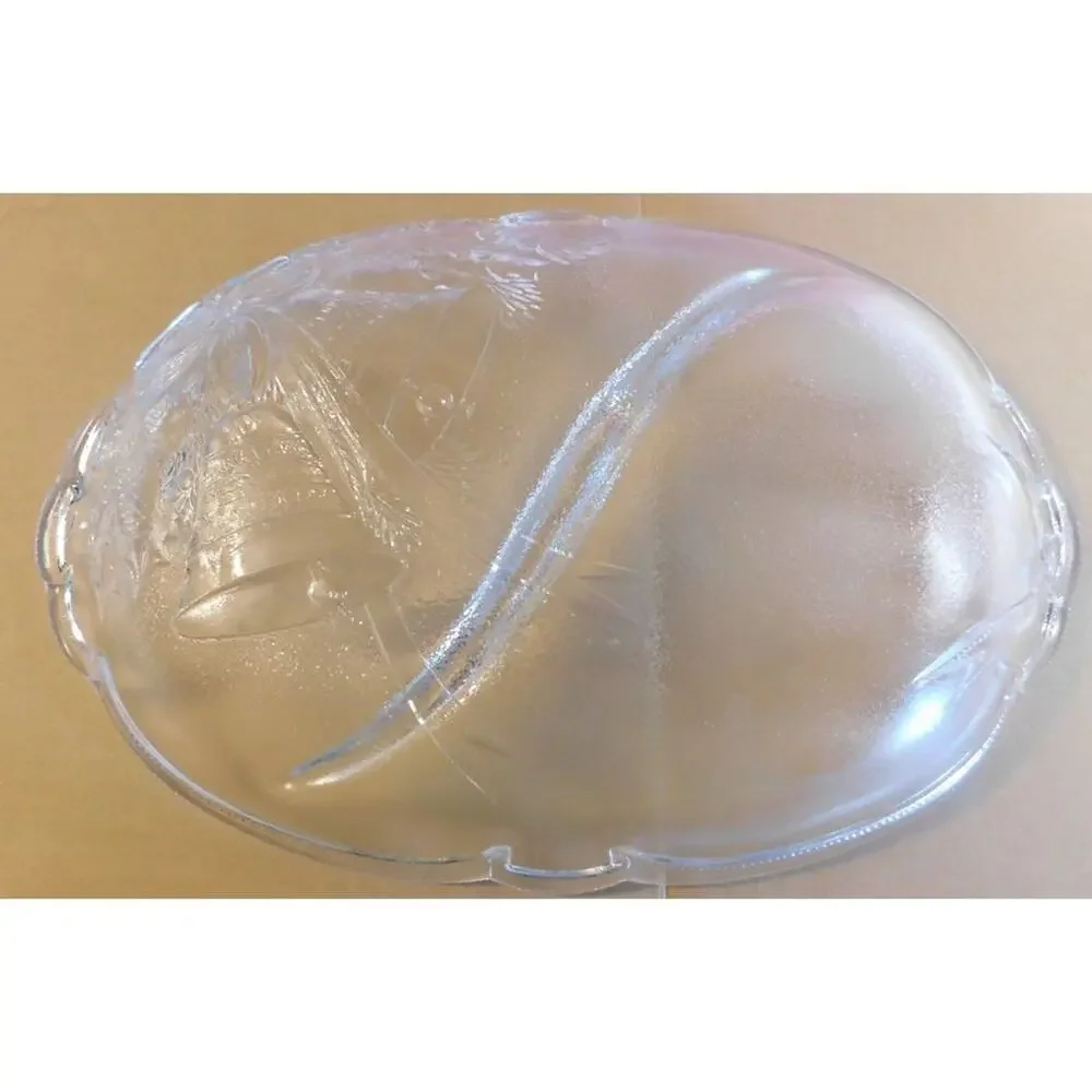 Mikasa Vintage 1990's Crystal Holiday Bells Divided Relish Dish